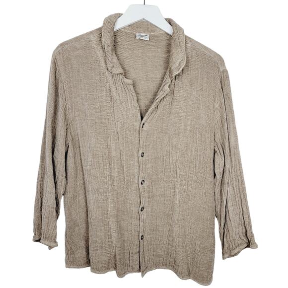 CP Shades Linen Blend Button Down Shirt - M - Picture 1 of 5